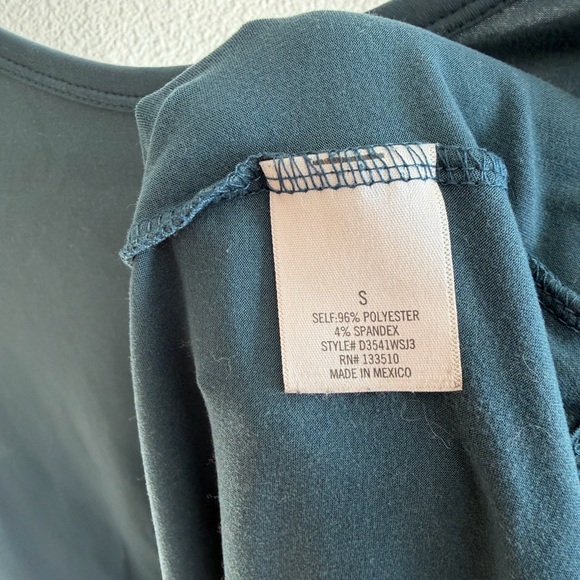 Alya Teal A-Line Dress Small Short Sleeve Stretch Casual Skater Dress - Picture 7 of 10